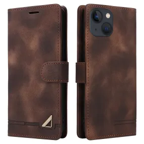 007 Series For iPhone 15 Plus PU Leather Stand Shell Flip Wallet Skin-touch Phone Cover