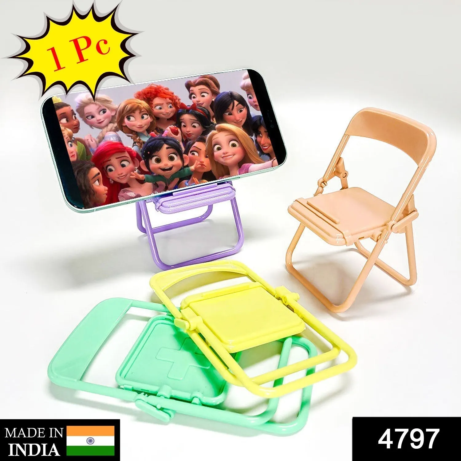 1 Pc Chair Mobile Stand used in all kinds of household and official purposes as a stand and holder for mobiles and smartphones etc.