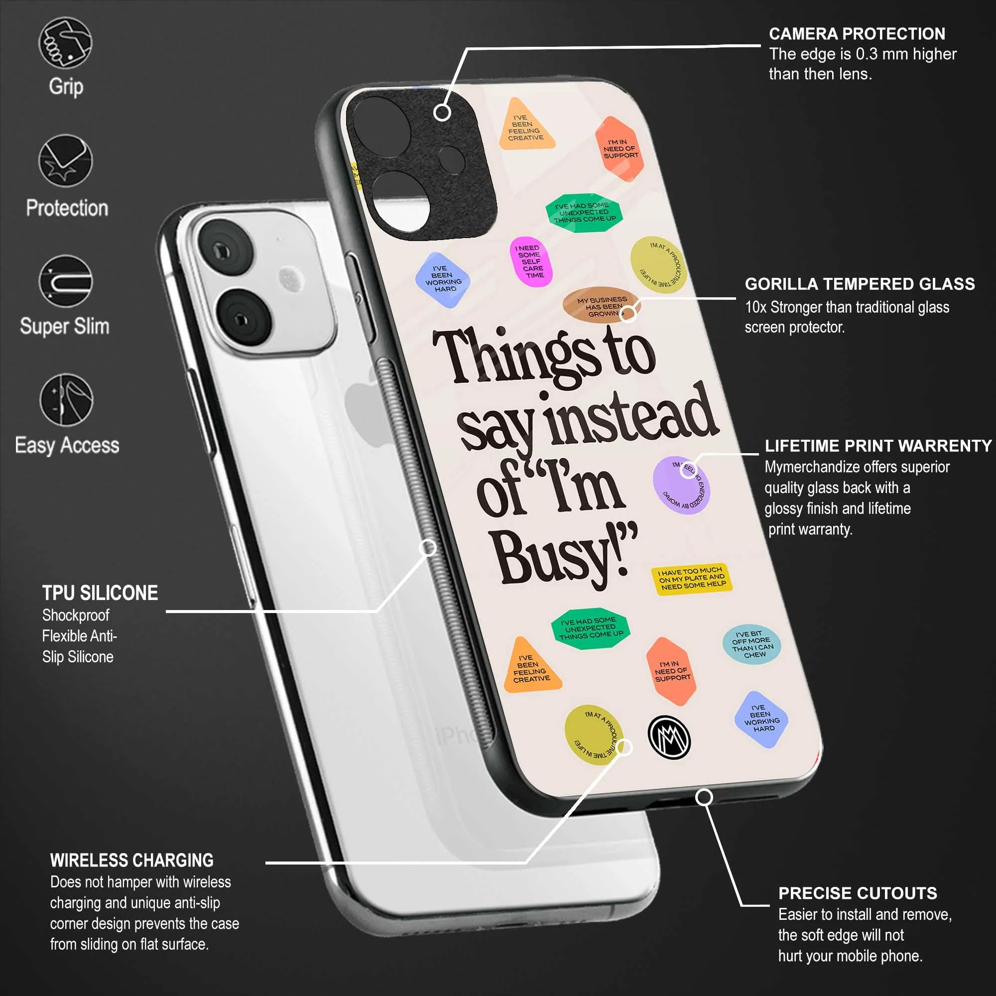 10 Things To Say Phone Case for IPhone 13 | Glass Case