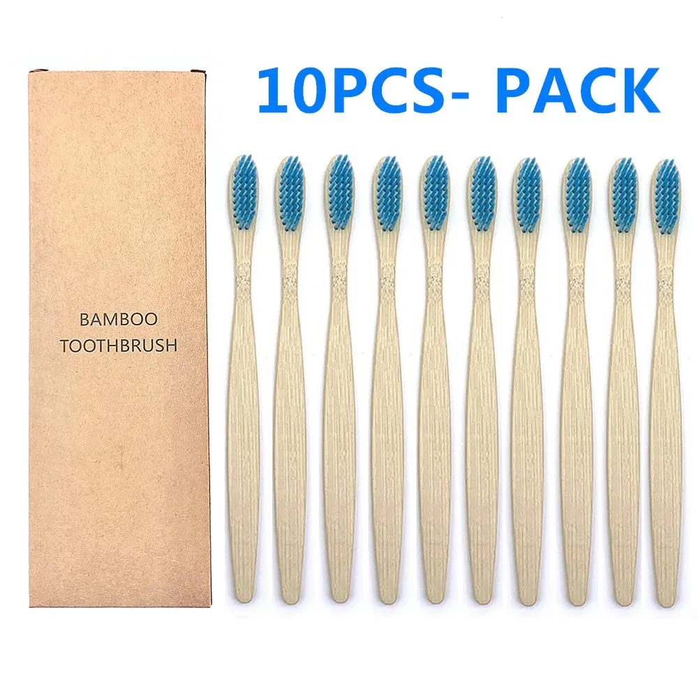 10PCS Biodegradable Bamboo Toothbrush