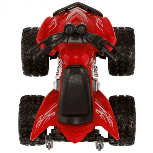 1/12 Scale 2.4G 4D R/C Simulation ATV Remote Control Motorcycle Kids Car Toys-Red