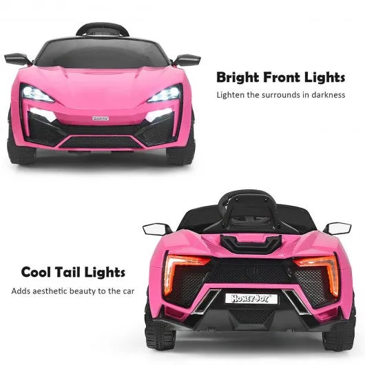 12V 2.4G RC Electric Vehicle with Lights-Pink