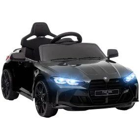 12V BMW M4 Licensed Kids Electric Car w/ Remote, Suspension - Black