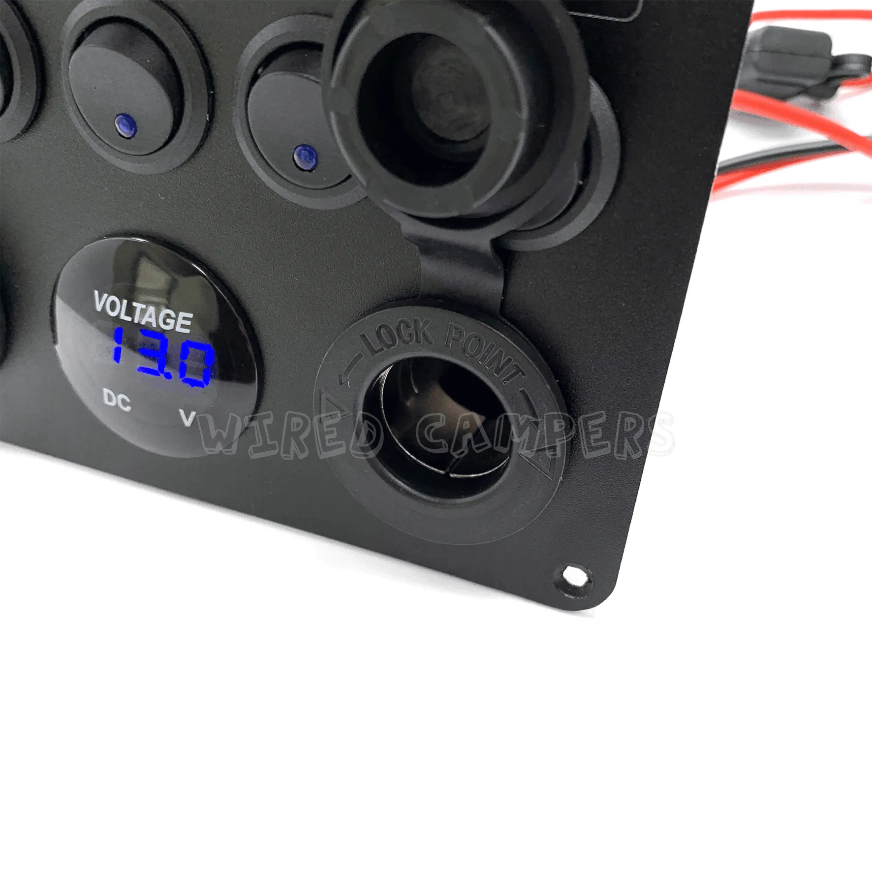 12V Camper/Caravan 5 Gang Switched USB Main Control Panel