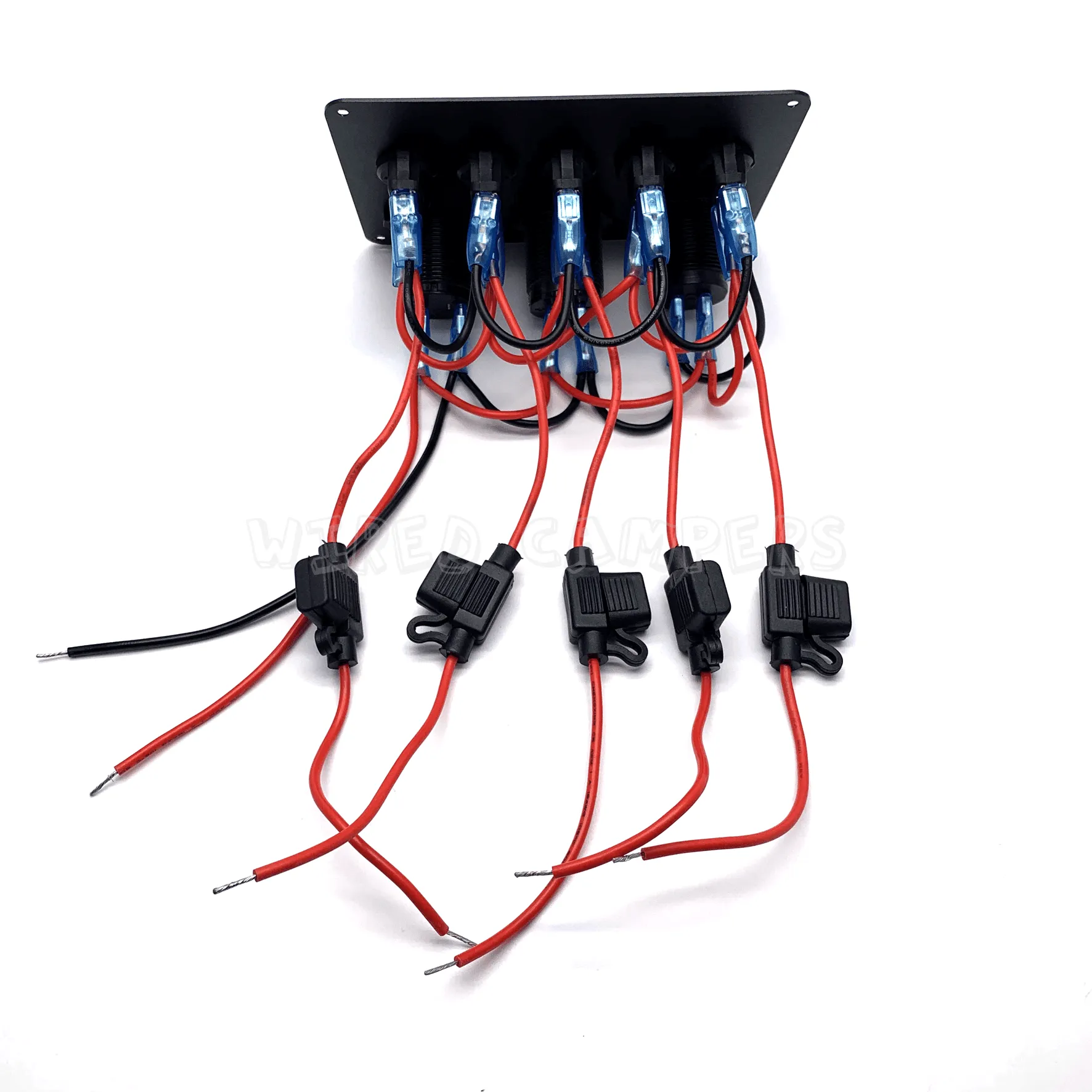 12V Camper/Caravan 5 Gang Switched USB Main Control Panel