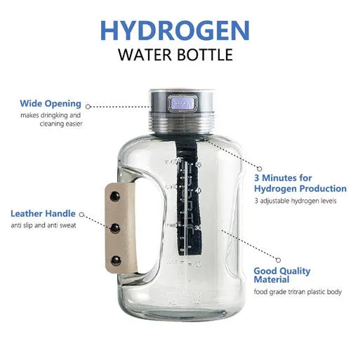 1.5L Portable Hydrogen Water Bottle, USB Charge, 1200-2400ppb