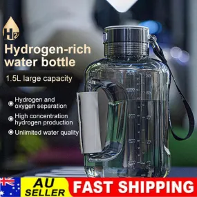 1.5L Portable Hydrogen Water Bottle, USB Charge, 1200-2400ppb