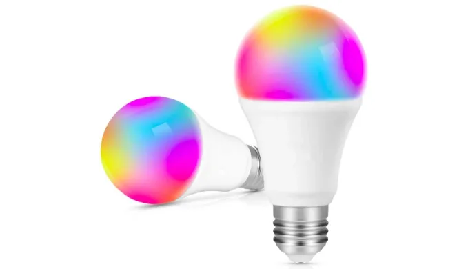 2 Pack: LizaTech Wi-Fi Controlled Color Changing 9W Light Bulbs - Control Remotely w/ App or Voice, Millions of Colors, 30k Hours of Use!