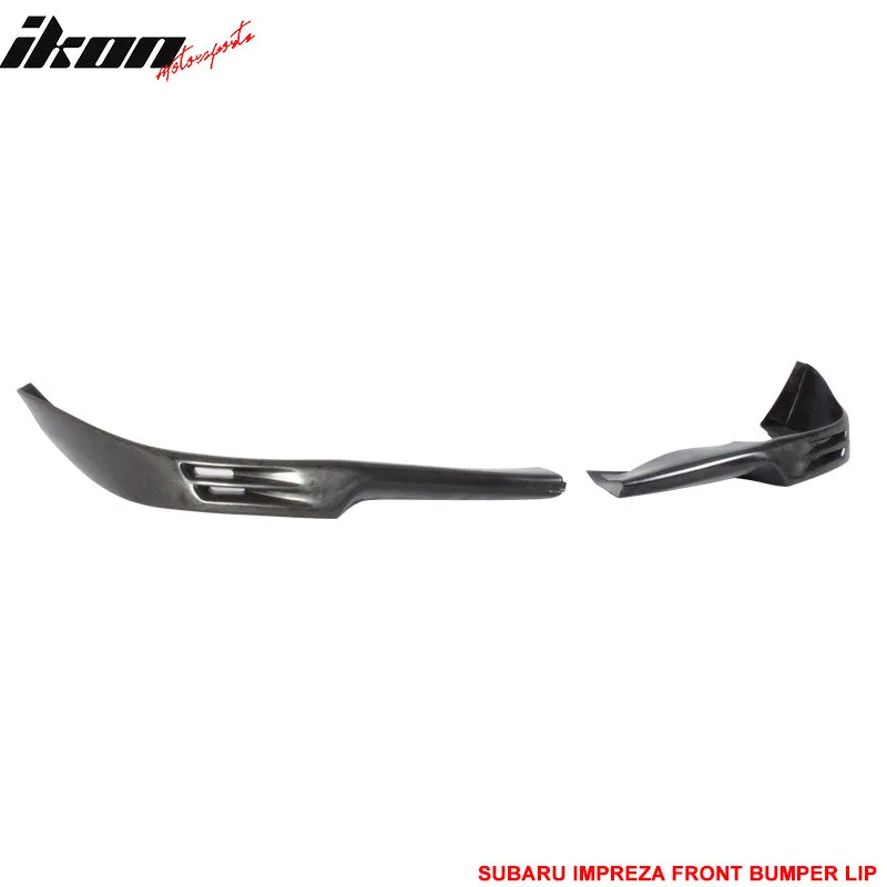 2002-2003 Subaru Impreza V2 Style Front Bumper Lip PU Unpainted Black