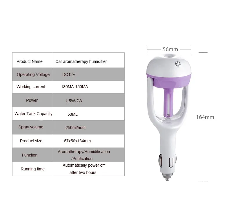 2V Car Air Freshener Oil Diffuser Product Description