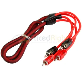 3 Foot RCA Cable OFC Interconnect DS18 R3 Competition Rated Performance Red