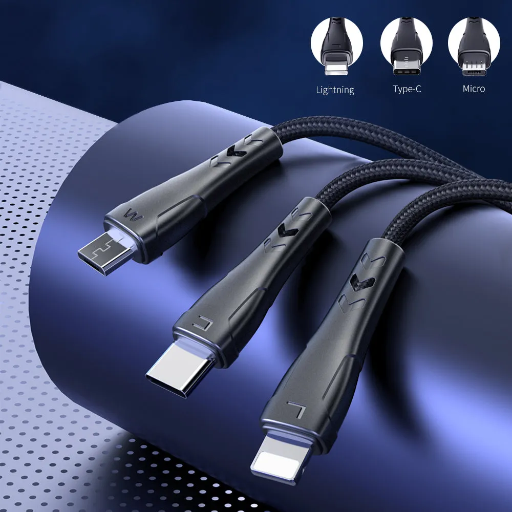 3 in 1 Lightning Micro USB Type-c Cable