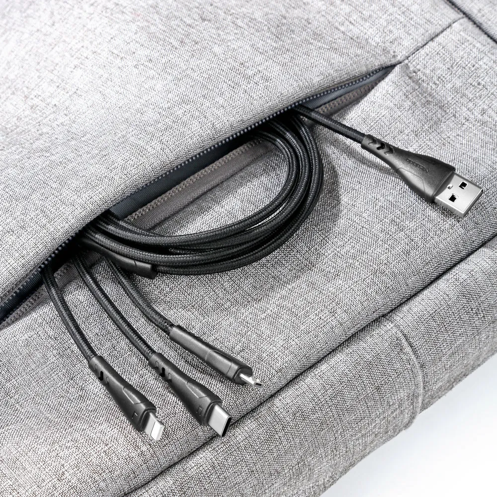 3 in 1 Lightning Micro USB Type-c Cable