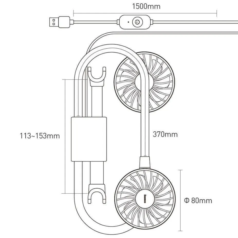 360 Degree Rotating Double Car Cooling Fan