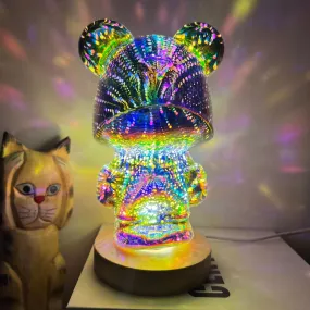 3D Firework Bear Light Luminous Bear Table Lamp or Night Light