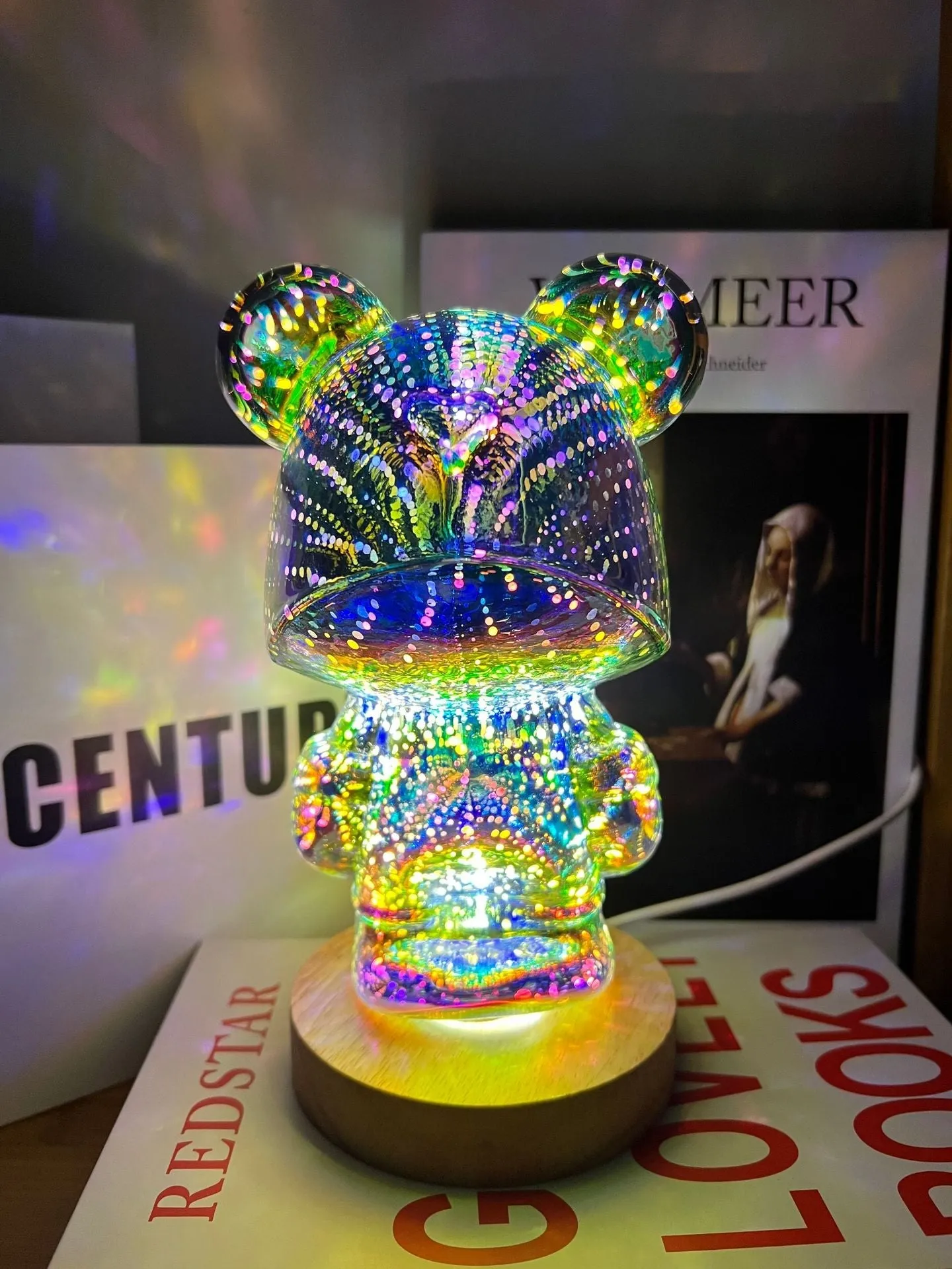 3D Firework Bear Light Luminous Bear Table Lamp or Night Light