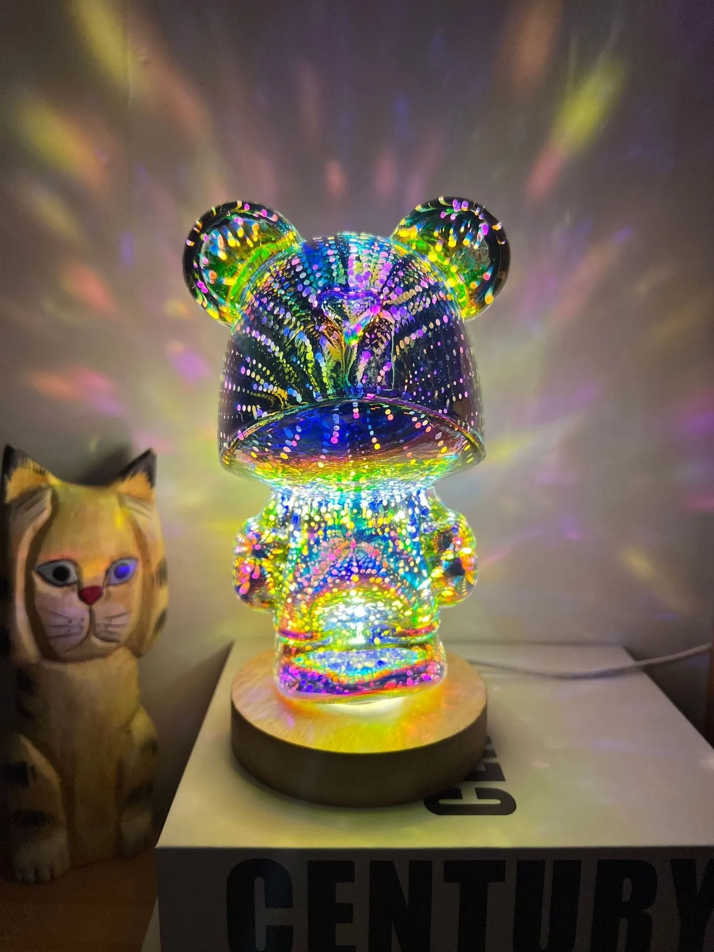 3D Firework Bear Light Luminous Bear Table Lamp or Night Light