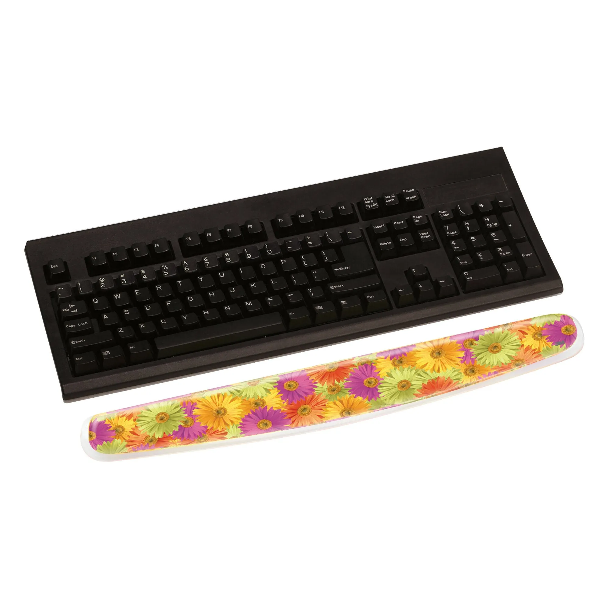 3M Gel Wrist Rest WR308DS, Clear Gel Design, Compact Size, Daisy