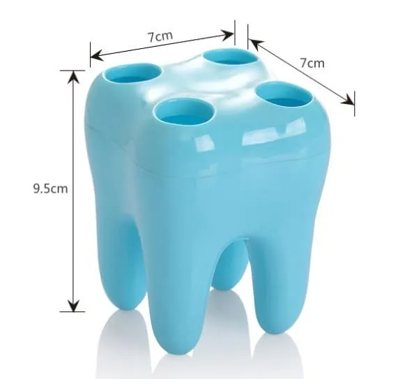 4 Hole Tooth Style Toothbrush Holder Toothbrush Holder Toothbrush Shelf Bracket Container Bathroom Accessories Set