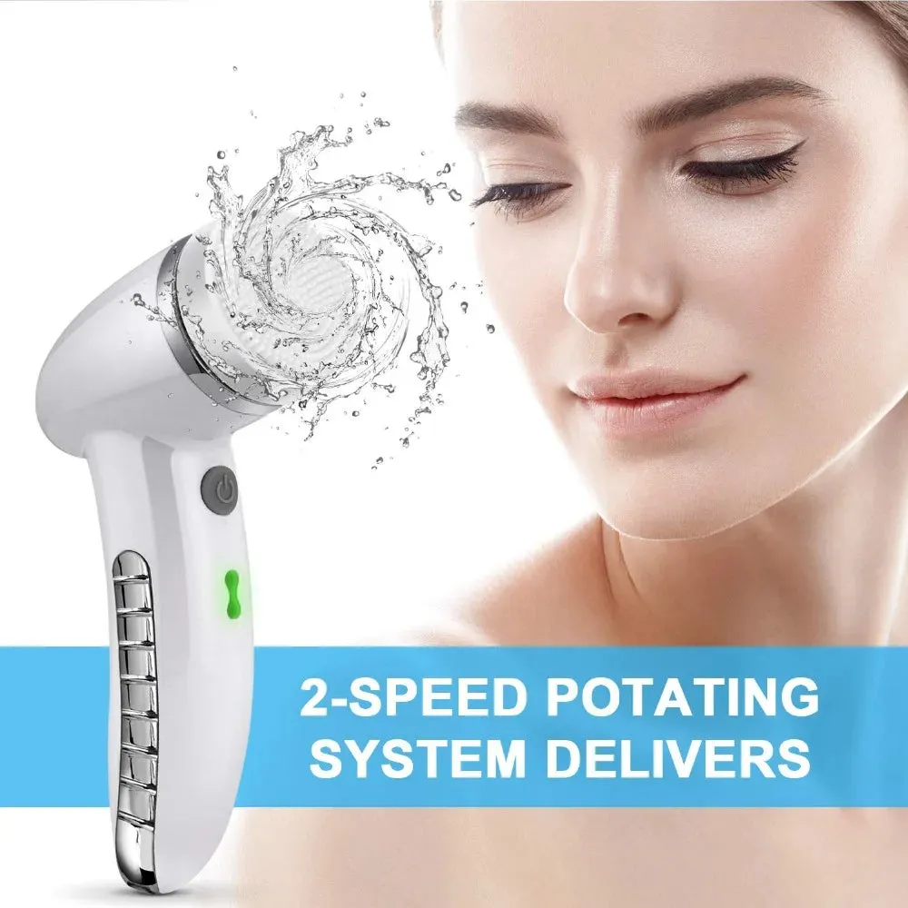 4 In 1 Electric Women 100% Safe Wash Facial Cleansing Brush IPX6 USB Female Electric Face Cleaning Apparatus Nu Face Skin Care