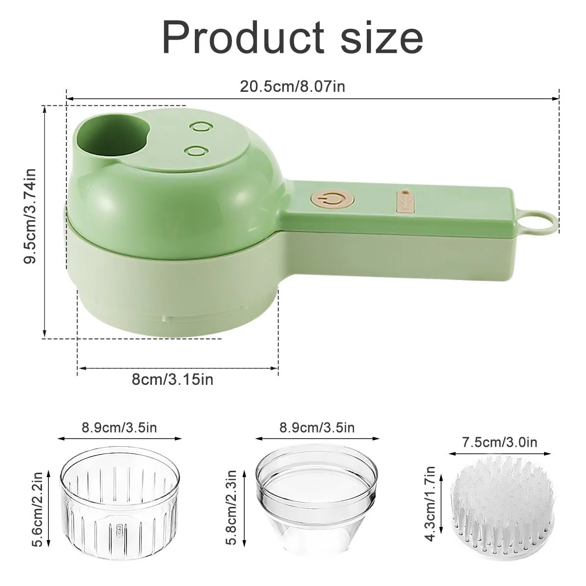 4 In 1 Hand-held Electric Kitchen Vegetable Cutter