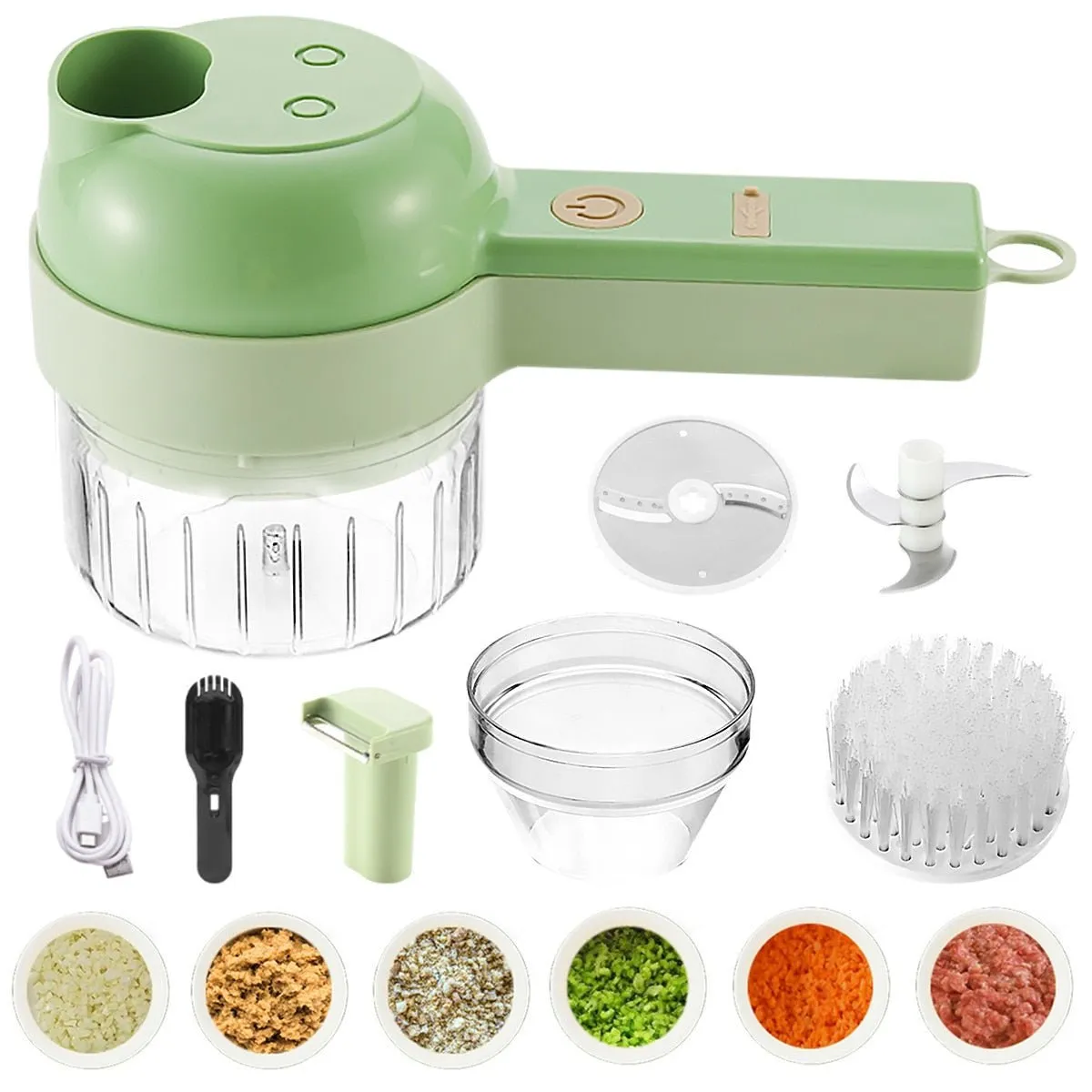 4 In 1 Hand-held Electric Kitchen Vegetable Cutter