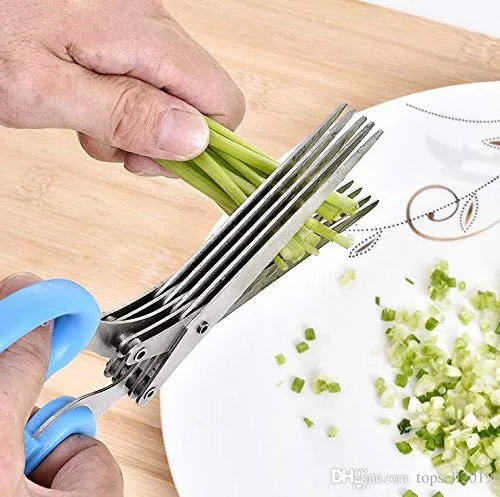 5 blade herb scissors