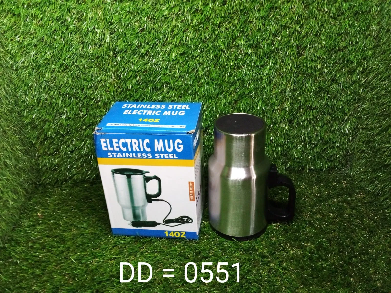 551 -12V Car Charging Electric Kettle Mug (Silver)