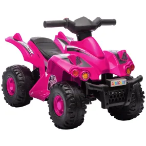 6V Kids Electric Quad Bike with Music, Forward Function, Pink