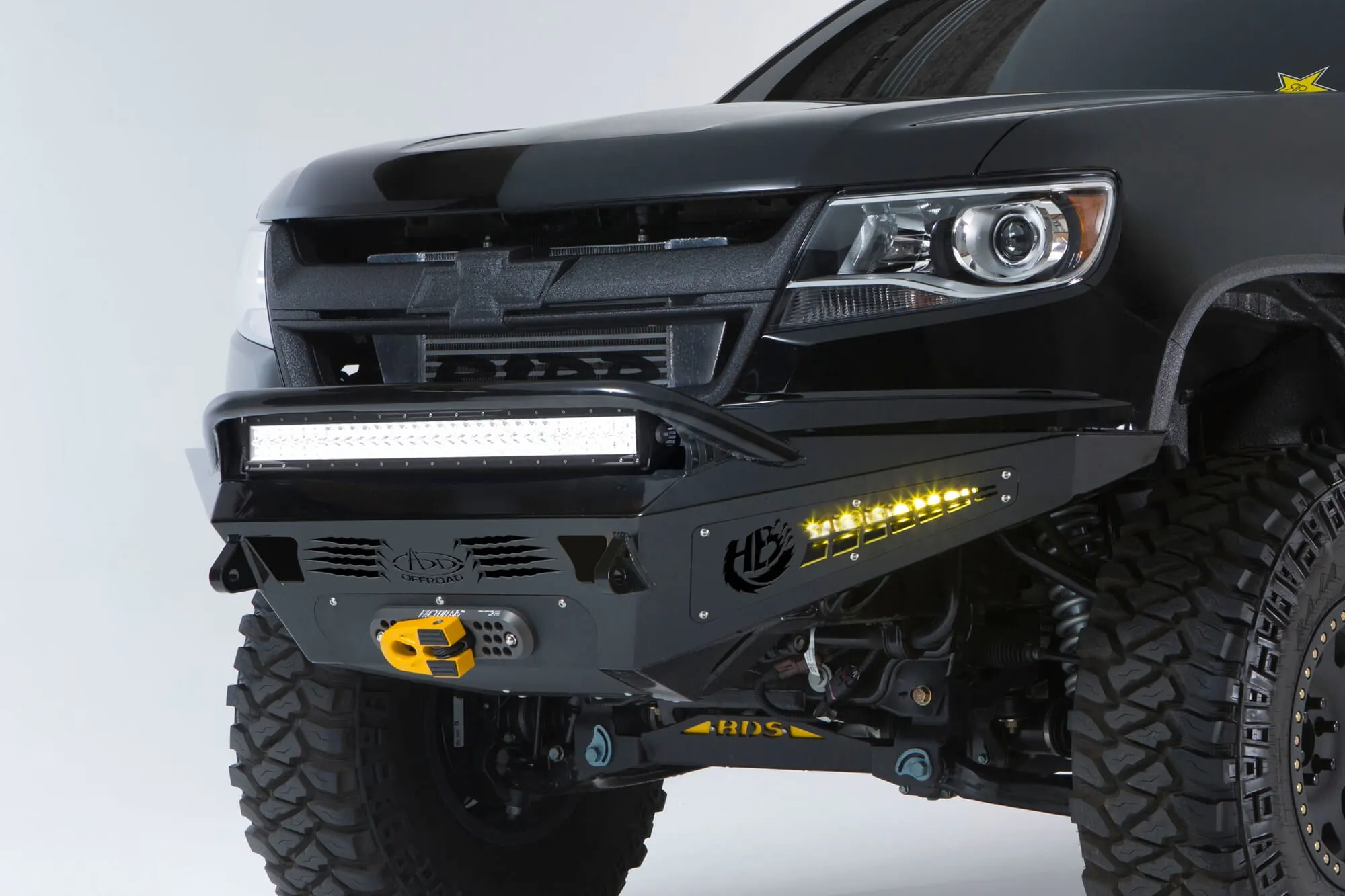 ADD HoneyBadger Front Bumper w/ Winch Mount - 2015-2019 Chevy Colorado