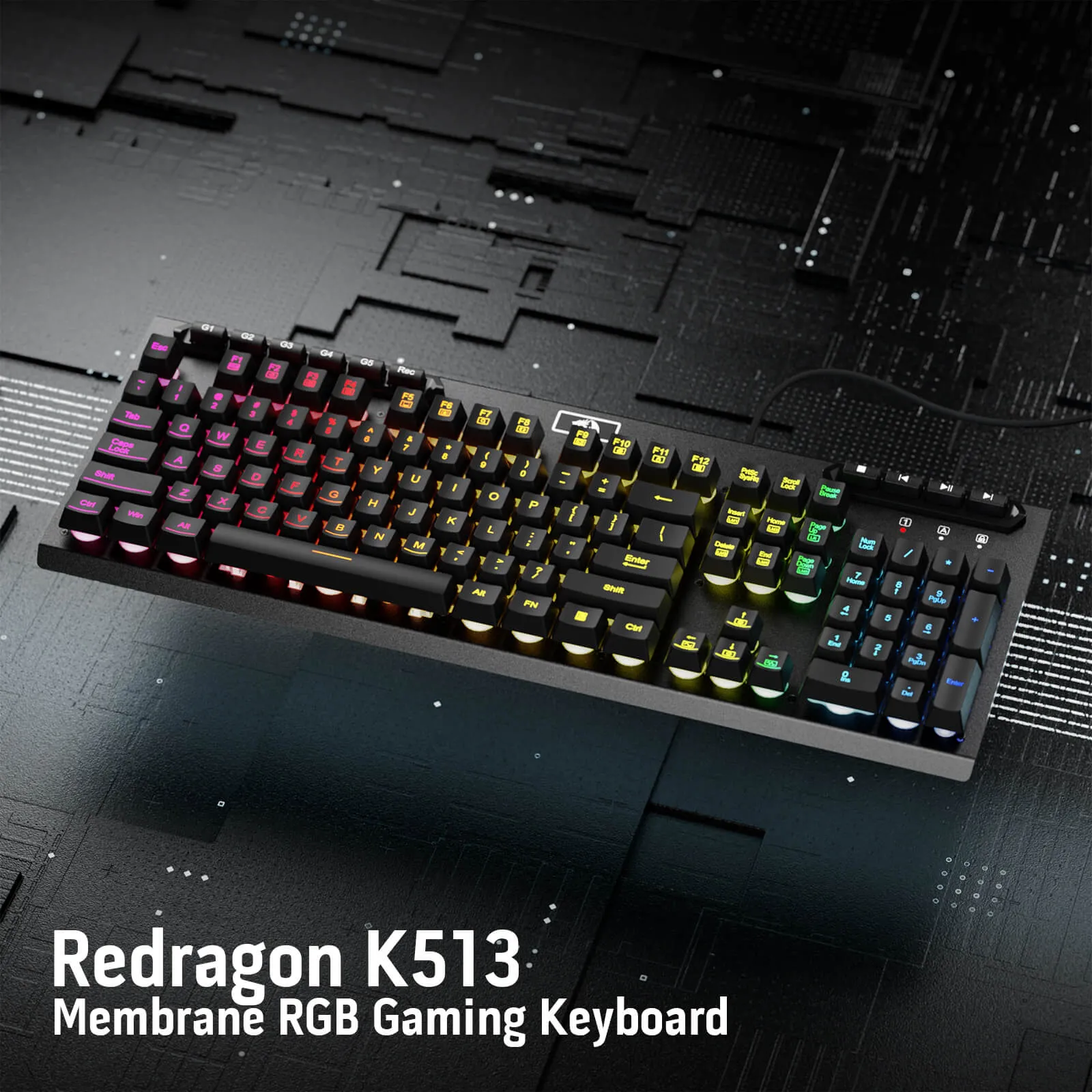 ADITYA K513 Membrane Gaming Keyboard