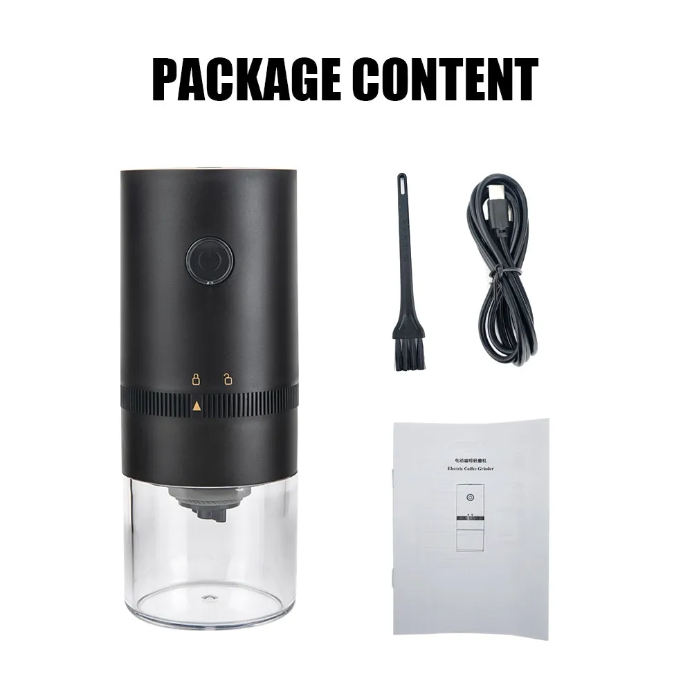 Adjustable Portable Electric Coffee Grinder, Large Battery