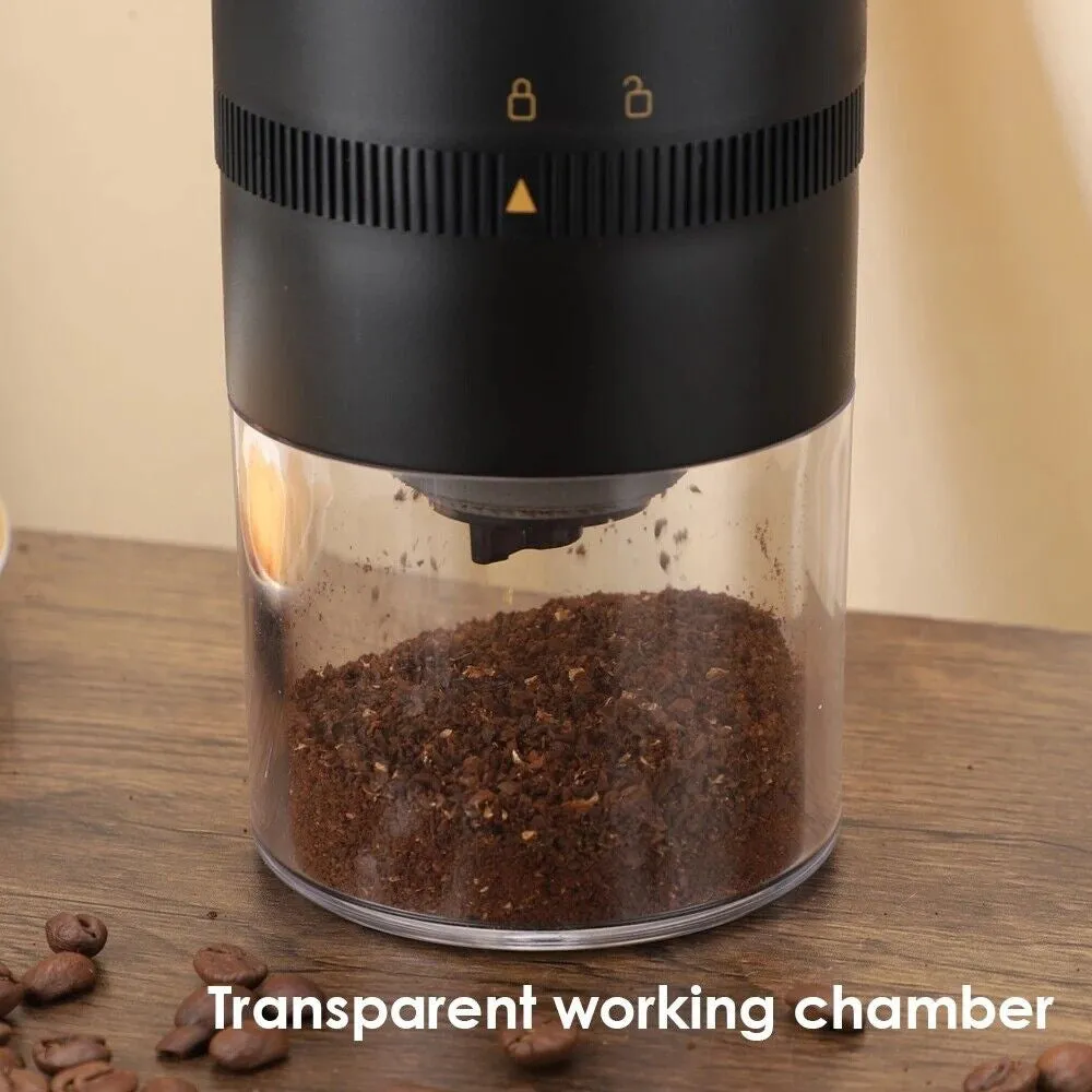 Adjustable Portable Electric Coffee Grinder, Large Battery