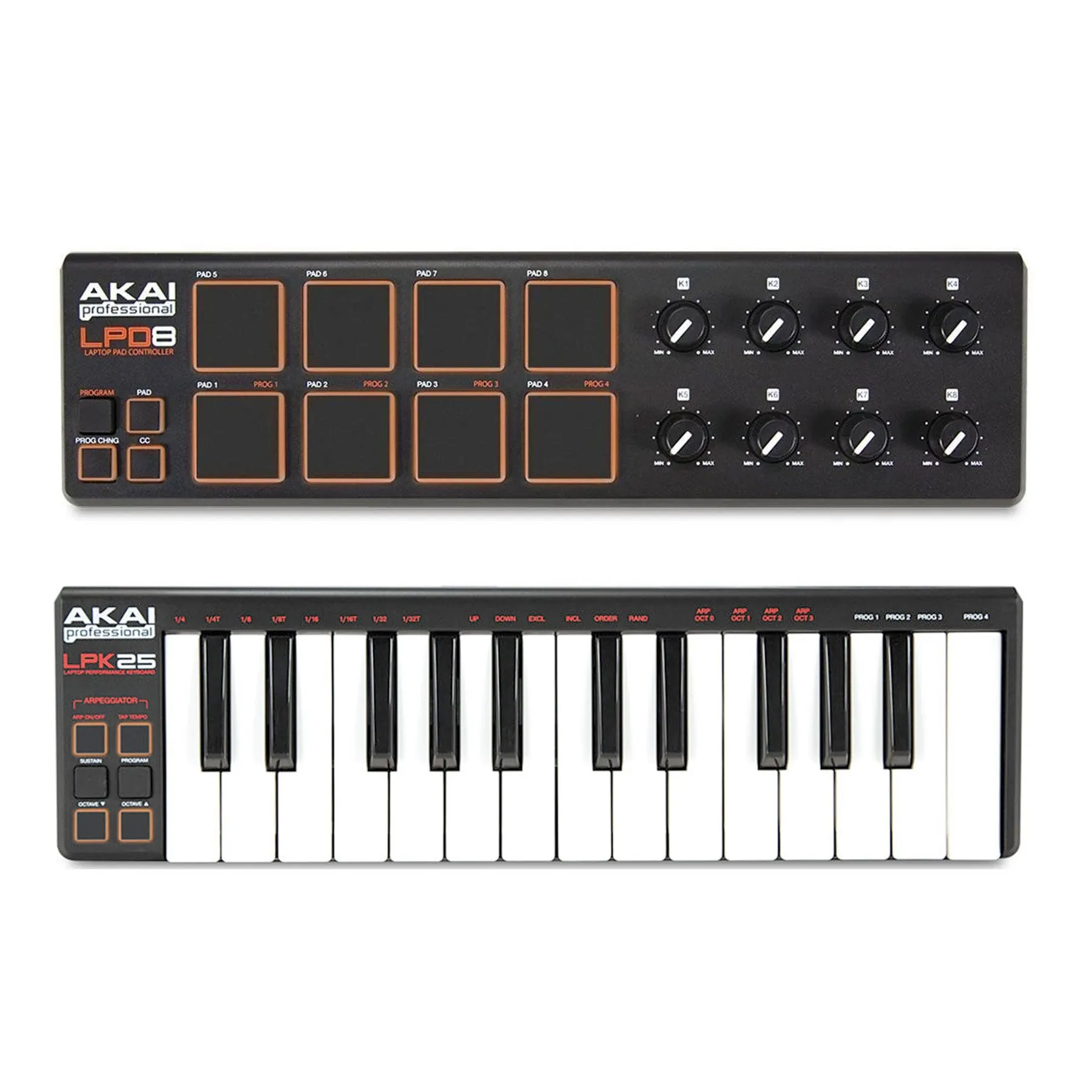 Akai: LPD8 / LPK25 Laptop Controller Bundle