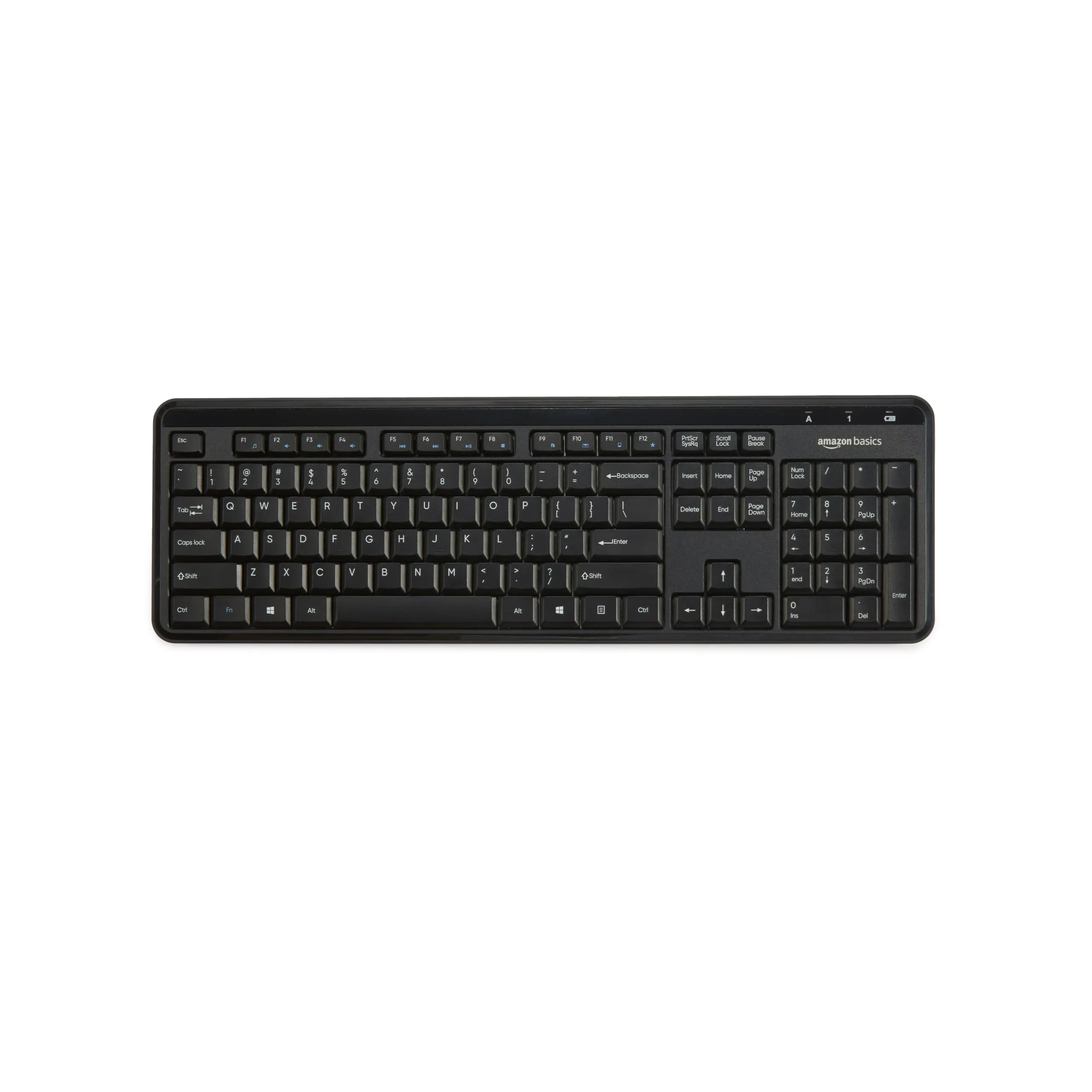 Amazon Basics 2.4GHz Wireless Computer Keyboard and Mouse Combo, Quiet and Compact US Layout (QWERTY), Black