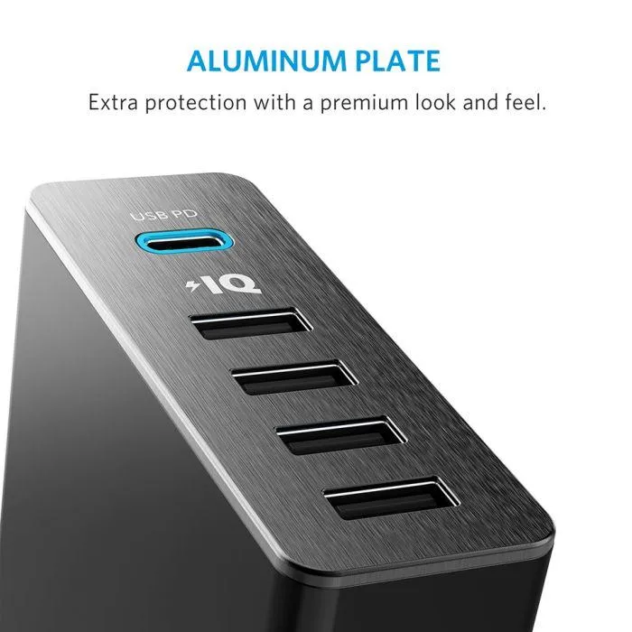 Anker PowerPort  5 Ports USB-C 60W With PowerIQ™ Charging Station