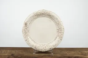 Antiqued Fleur Ivory Charger