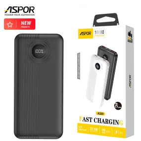 Aspor A320 Power Bank With Display 22.5w Pd   Qc 3.0 10000mah