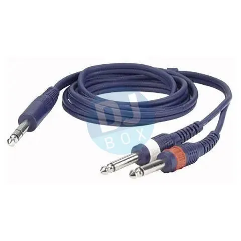 Audio cable stereo Jack to 2 mono Jack L/R - 3 meter