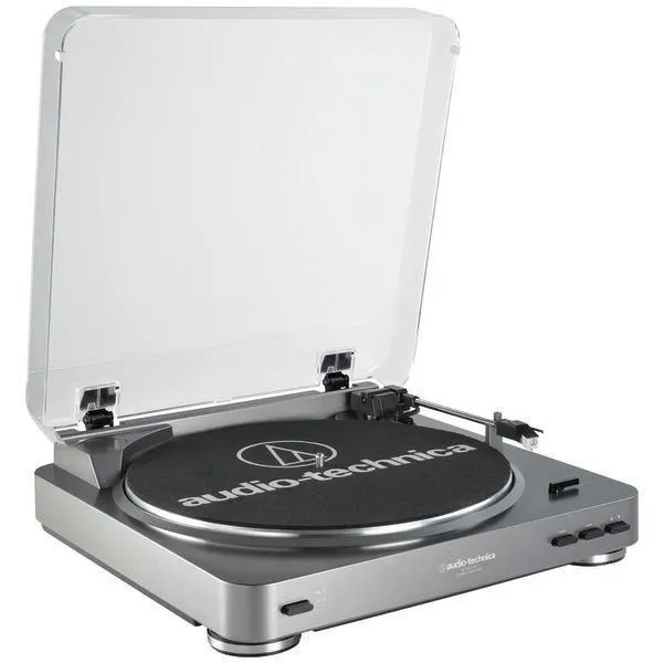 Audio-Technica AT-LP60USB Fully Automatic Belt-Drive USB & Analog Stereo Turntable (Silver)