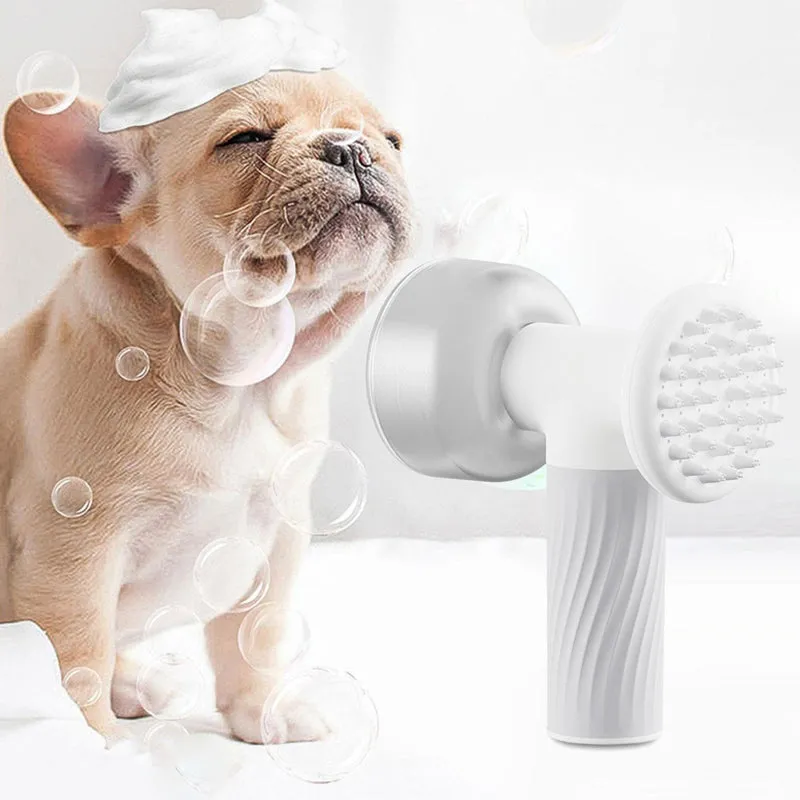 Automatic Foaming Pet Shampoo Dispenser Scrubber Type C Charging