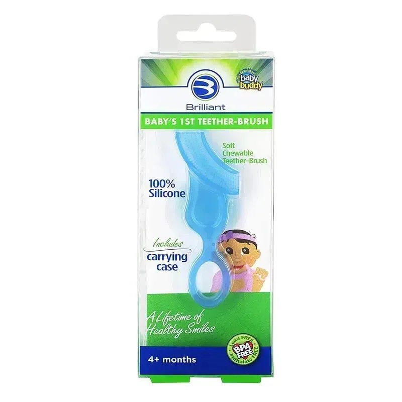 Baby Buddy - Babys 1St Toothbrush With Case, Blue