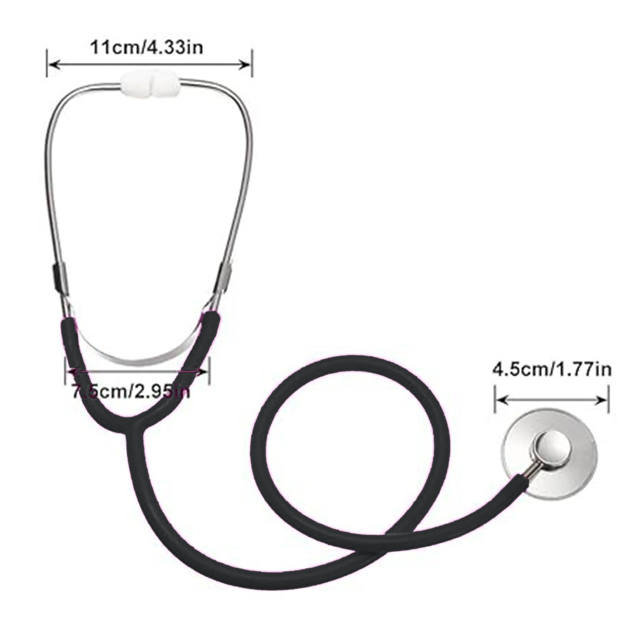 Babymoon Doctor’s Stethoscope | Decorative Add-ons | Baby Photography Props | Black