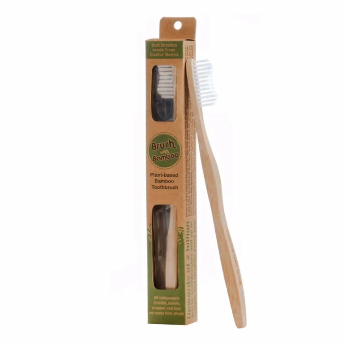 Bamboo Toothbrush - BPA-Free, Vegan, Verified Non-Toxic