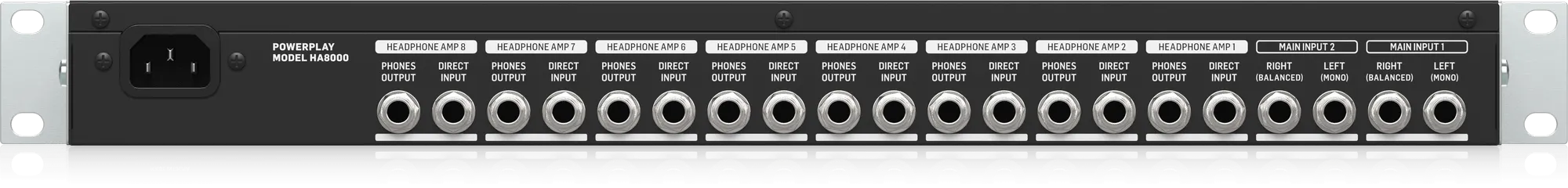 Behringer POWERPLAY HA8000 V2 8-Channel High-Power Headphones Mixing and Distribution Amplifier