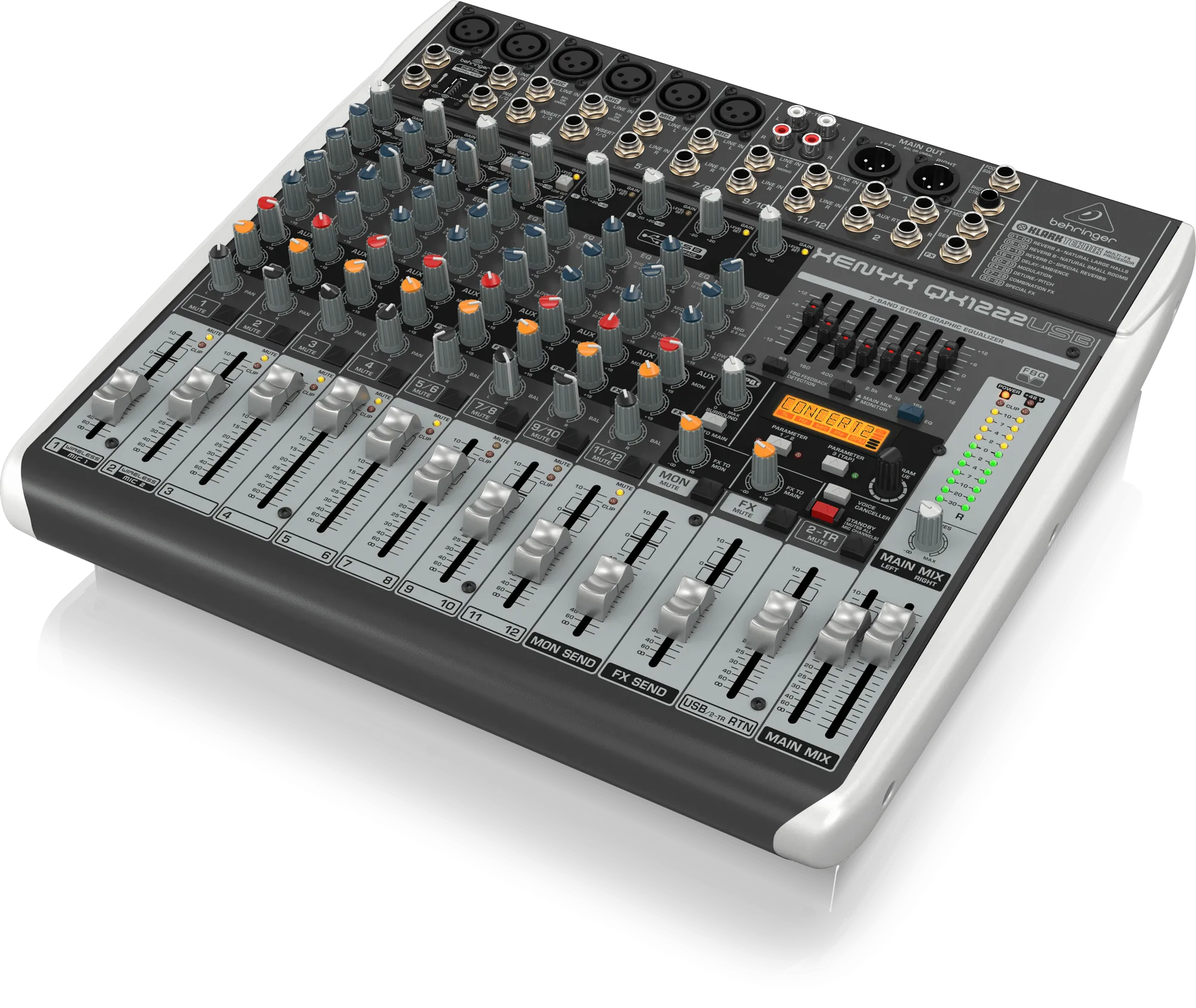 Behringer Xenyx QX1222USB Mixer with USB and Effects (Xenyx-QX1222USB) 