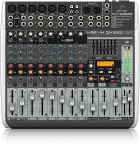 Behringer Xenyx QX1222USB Mixer with USB and Effects (Xenyx-QX1222USB) 