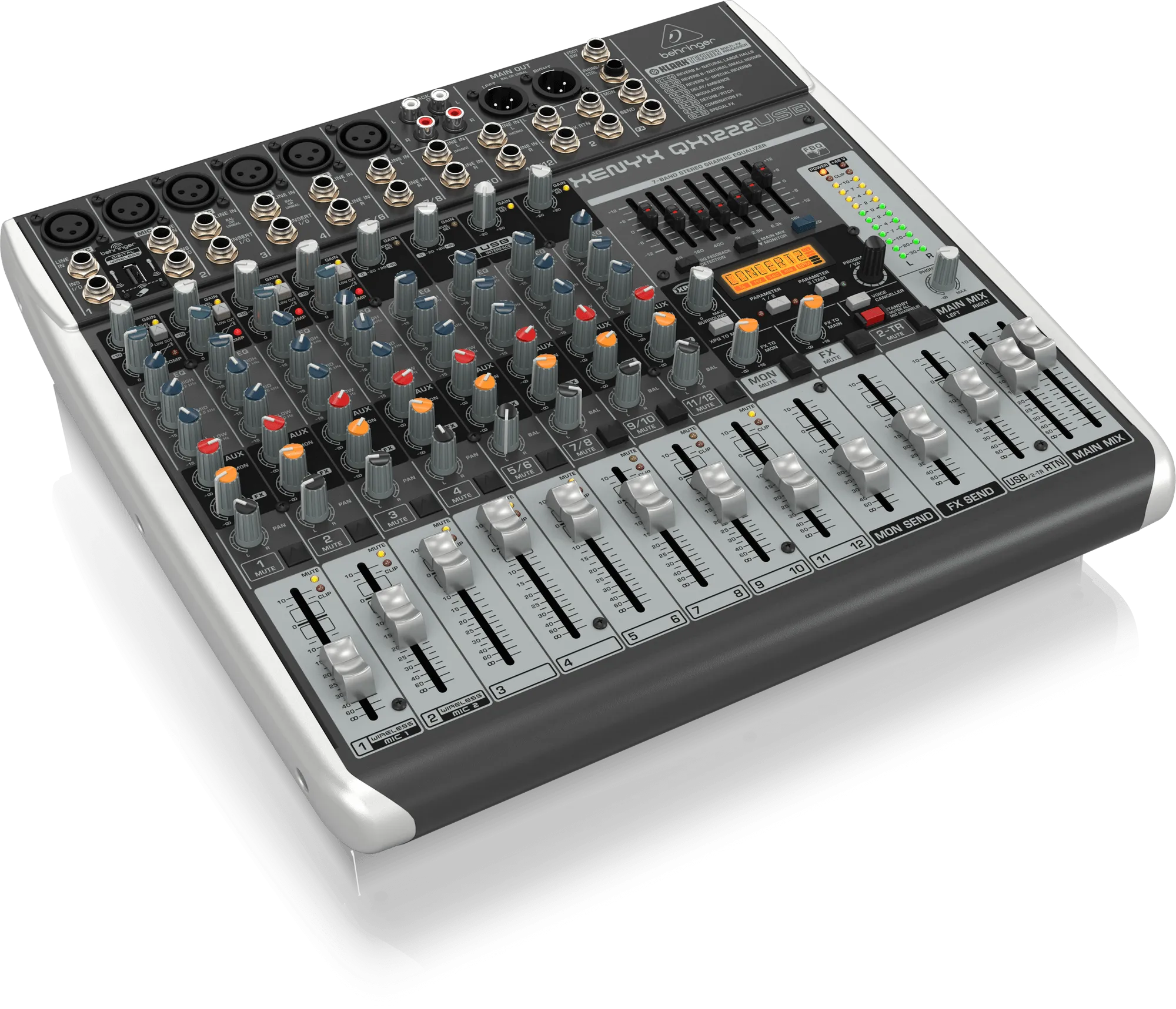 Behringer Xenyx QX1222USB Mixer with USB and Effects (Xenyx-QX1222USB) 