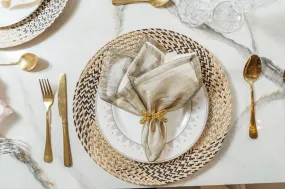 Black Gold and Natural Placemats