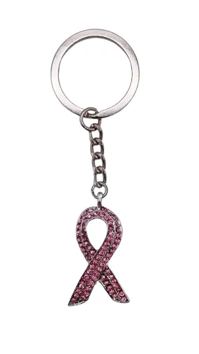 Bling Pink Ribbon Charm